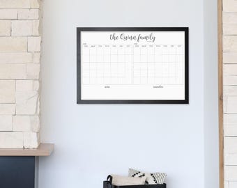 Large 24x36 Calendar | Framed Calendar | Dry erase board | chalkboard Calendar | #36150 | Perkins