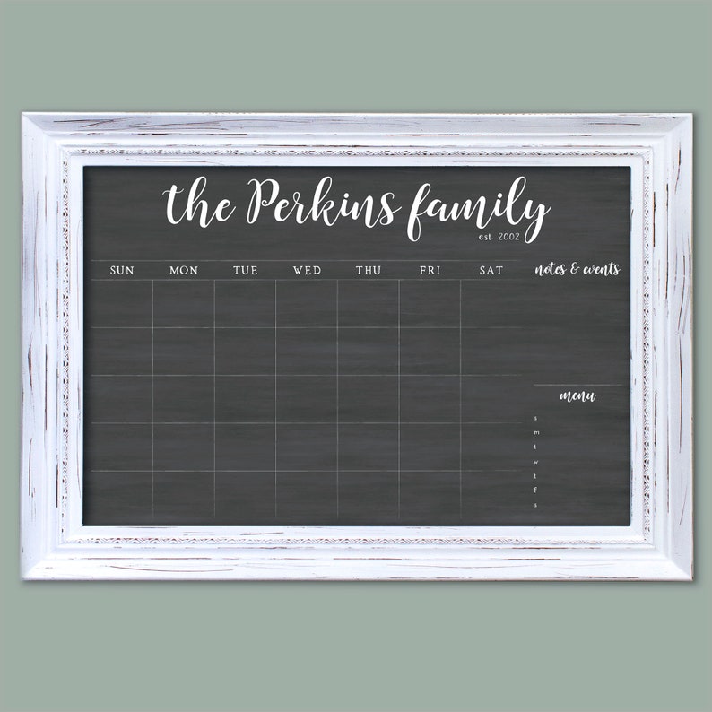 Large 24x36 Calendar Framed Calendar Dry Erase Board Etsy