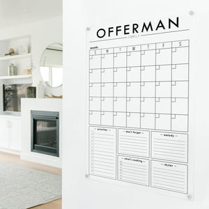 Forever Calendar | Large Family Acrylic Calendar #38118, #23321