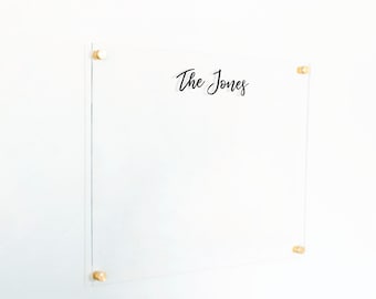 Acrylic Dry Erase Board | Customized Memo Board | Clear Acrylic Message Board | Modern Office Note board | Horizontal or Vertical Available