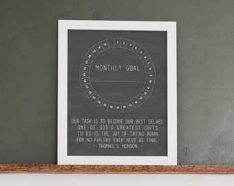 Goal Tracker , Dry-Erase Goal Board, Reusable Goal Tracker, 11x14 , Habit tracker, Goal Planner, Choose your own quote