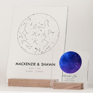 Un cadeau de Saint-Valentin pour lui le soir de notre rencontre | La carte du ciel de notre premier baiser | Cadeau personnalisé de Saint-Valentin pour petit ami ou petite amie