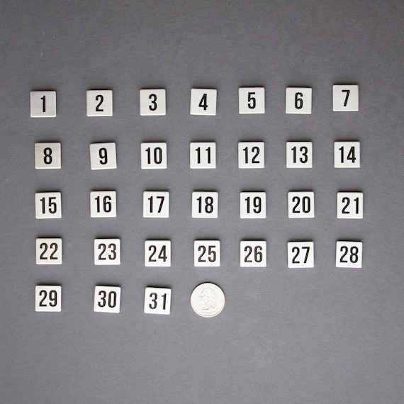 Calendar Magnets Magnet Numbers, Stainless Steel Monthly Magnetic Calendar  Numbers Date Magnets 