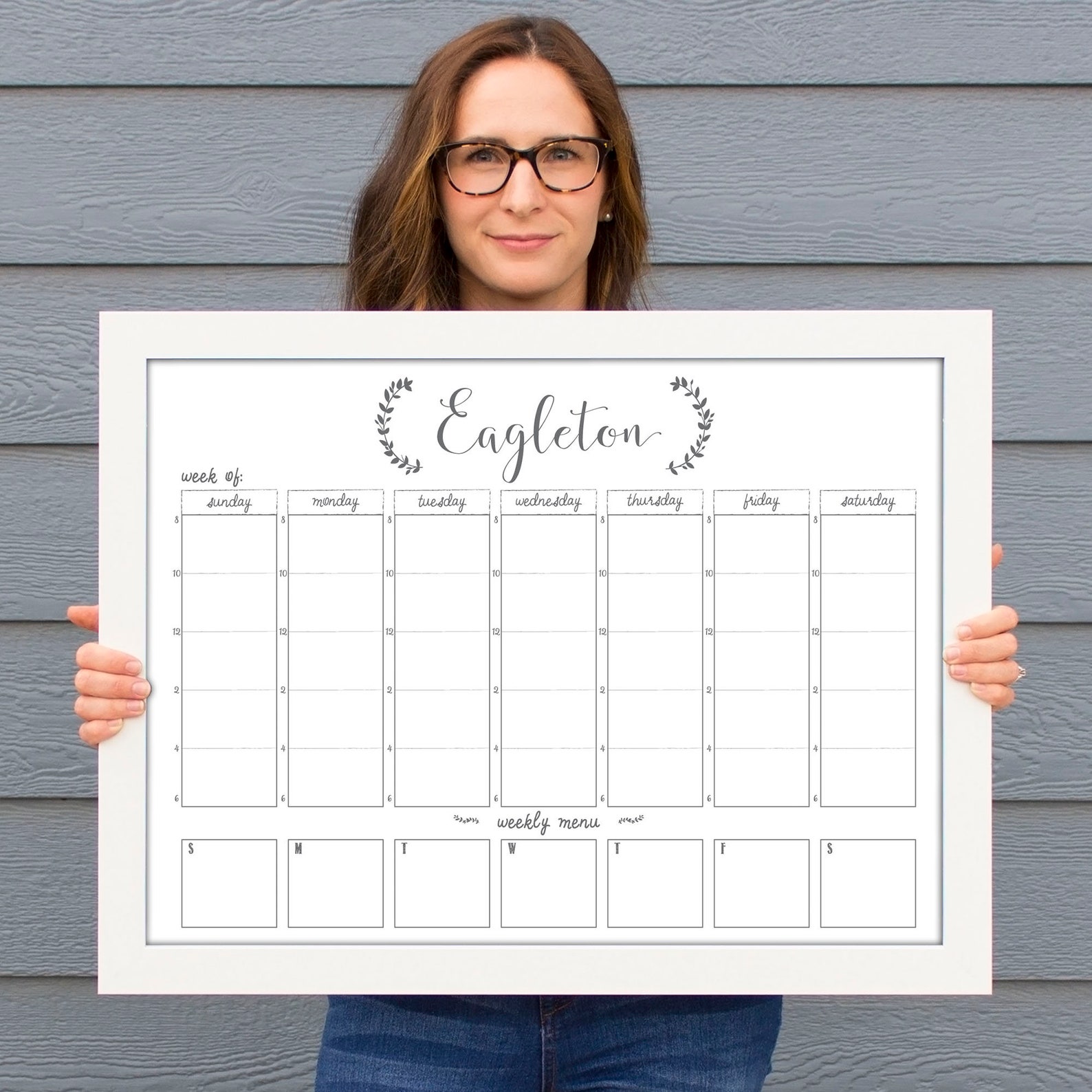 Schedule Board Weekly Wall Calendar 18x24 Dry erase Etsy