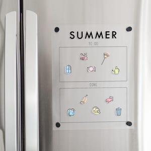 One Kid Vertical Acrylic Toddler Daily To Do List with Moveable Chore Stickies | Visual Chore Chart for Kids With Reusable Chore Stickies