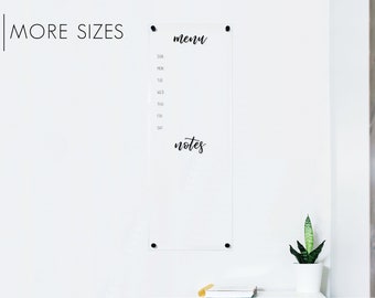 Acrylic dry erase memo board | Horizontal or Vertical | 3 sizes available 9x23, 14x38, & 18x47.5