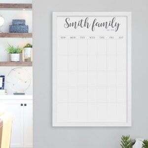 Perpetual Calendar | 24x36 dry erase calendar | Personalized Gift | Housewarming Gift |#36149
