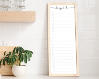 To do Checklist | Whiteboard Style | 9x24 dry erase framed board | to do list for wall | framed to do list