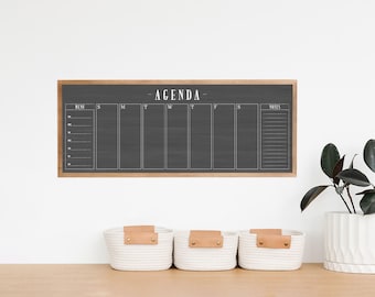 14x36 Weekly Planner | Dry-Erase Chalkboard Planner Calendar, Command Center, Weekly Schedule, Planner