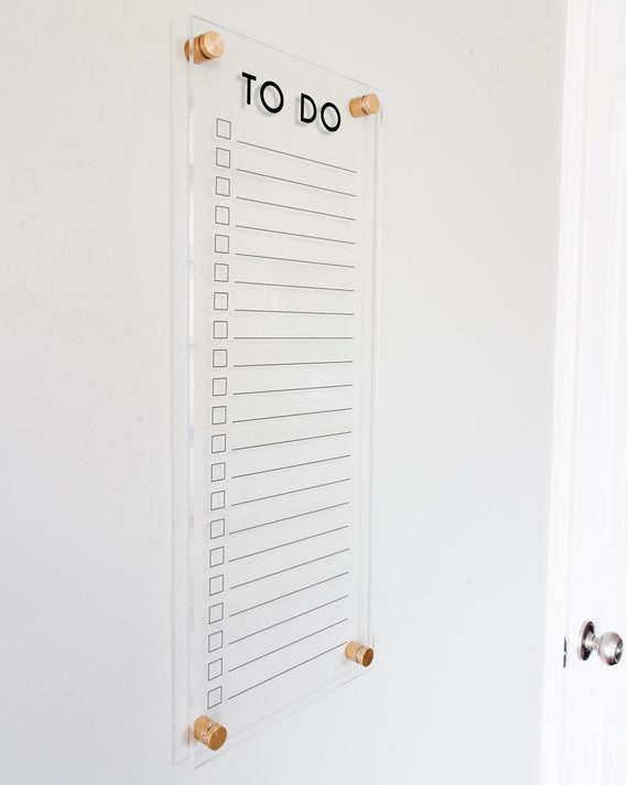 Personalized Acrylic Things To Do Dry Erase Acrylic Personalized Things To Do List 2021 Wall