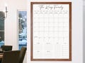 Framed Dry Erase Monthly and Weekly Calendar, Whiteboard Calendar, Family Calendar, Personalized Family Command Center, Family Planner
