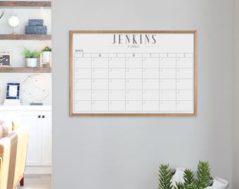 Large Wall Calendar | reusable calendar | dry erase calendar | minimalist calendar|