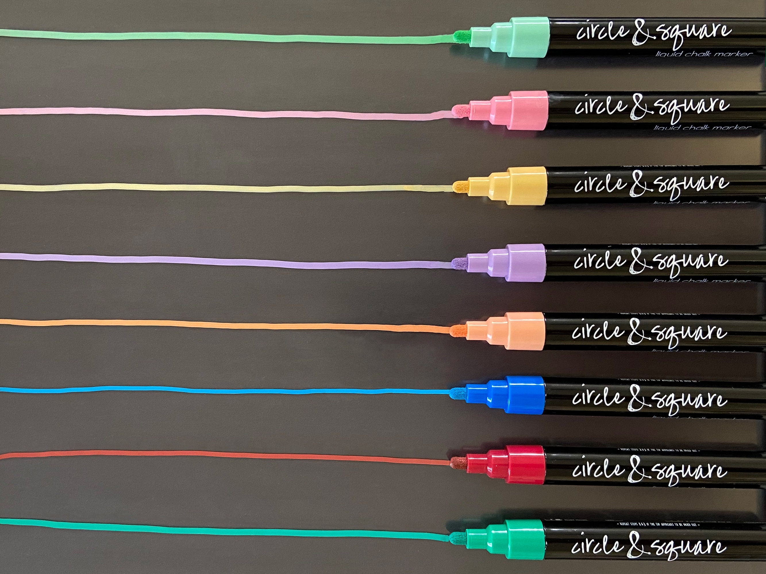 Deluxe Chalk Marker Set 16 Pens 6mm Reversible Tip chisel or Round