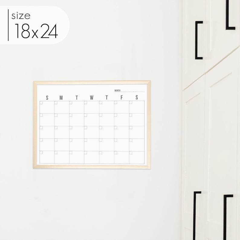 Minimalist Dry Erase Framed Calendar for Wall Whiteboard, Not Personalized, Framed Calendar for Office, Kitchen or Home | Dwyer image 8