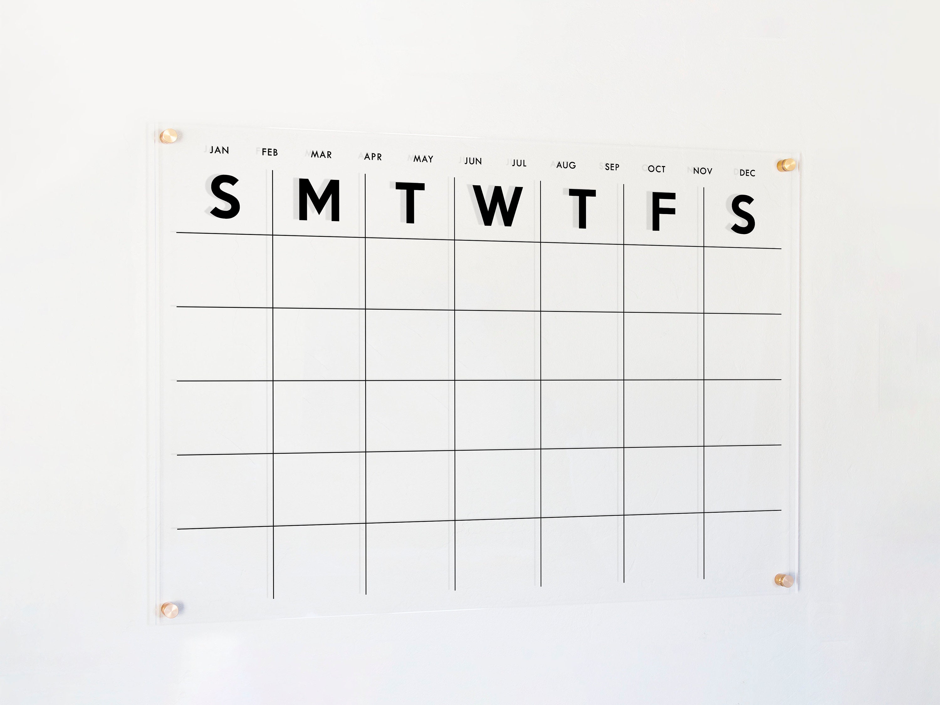 Stationery Organizer Drawers Craft Storage Cabinet Wall Acrylic Weekly Planner Board Clear Dry Erases Calendar Planner Reusable Weekly Daily to Do