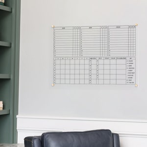 Real Estate Pipeline Board on Clear Acrylic for Wall in Office | Dry-Erase Real Estate Business Board Sign | Multiple Sizes Available