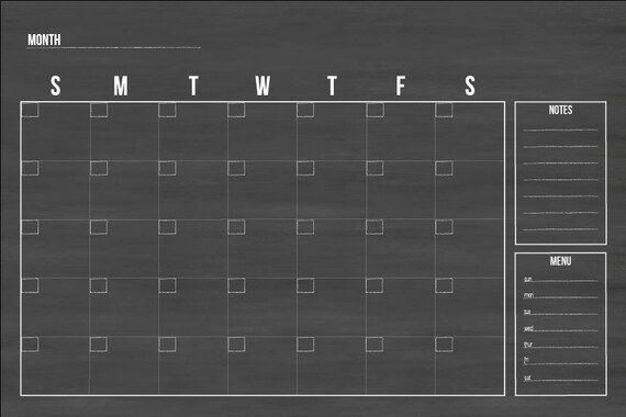 24x36 Calendar Large Calendar Dry-Erase Calendar | Etsy
