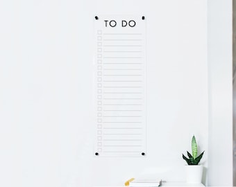 Acryl-To-Do-Liste, Checkliste zum Trocken abwischen, To-Do-Tafel, Kid Chore Chart, durchsichtiges Acryl-Notizbrett, Wand-Aufgabenliste, To-Do-Liste: Trocken abwischbar