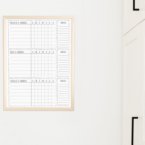 Chore Chart Whiteboard - Etsy