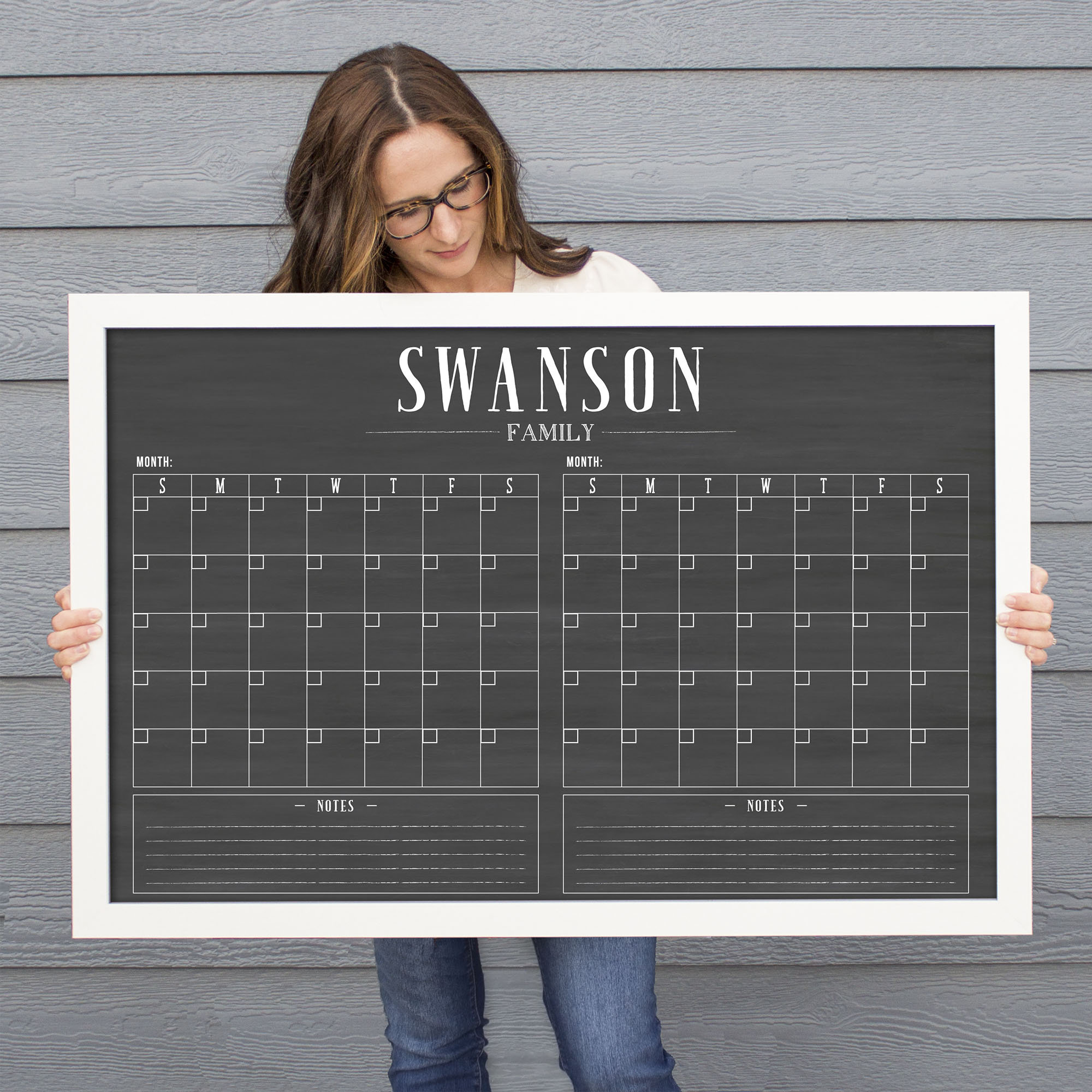 Family Name decor Family Name Calendar 24x36 calendar Etsy