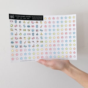Chore Chart Stickies, Reusable Stickers for Chore Charts Visual Chore ...