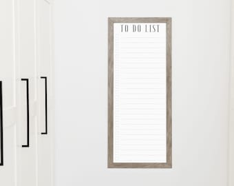 To do Checkliste | Whiteboard | 9x24 ODER 14x36 trocken abwischbares gerahmtes Brett | to do liste für die wand | to do liste gerahmt