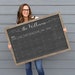 Personalized Dry Erase Chalkboard Calendar | Small OR Large Size | Framed Family Command Center Organizer| Horizontal 