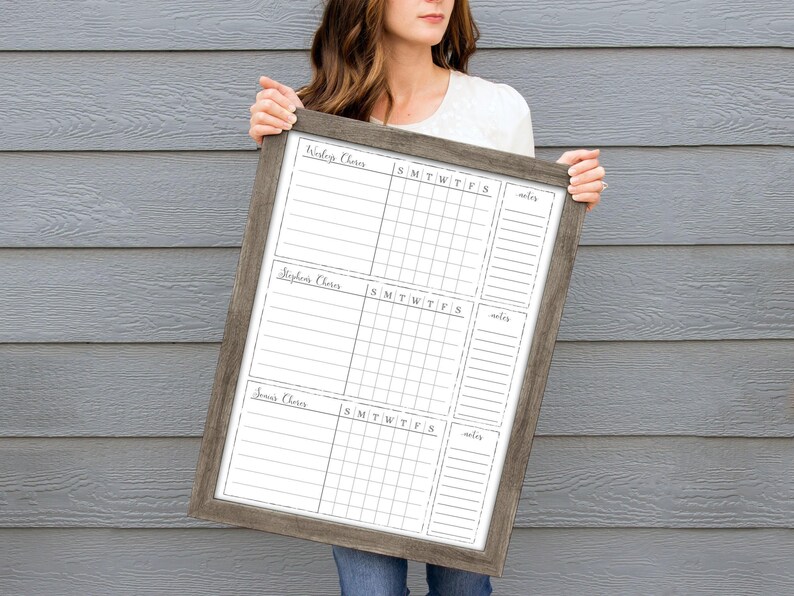 Personalized chore chart | 18x24 | chore chart for kids | chore board #1898 image 6