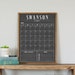 Chalkboard Calendar Dry Erase, Personalized 18x24 Family calendar, Modern Chic Family, Family Name Calendar #1807 | Swanson 