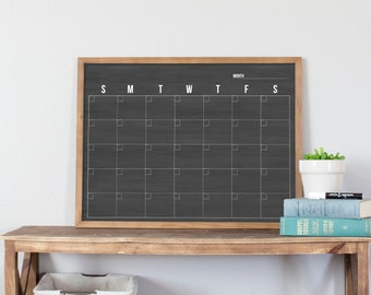 Minimalist Dry Erase Calendar Chalkboard