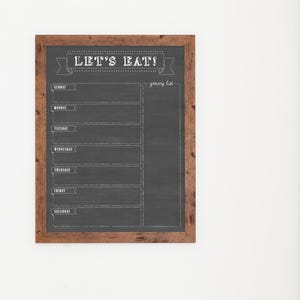 Meal planner, Menu Board, Weekly Menu, Weekly Meal Planner, Chalkboard Menu, Dinner Board, Menu, Dry erase Menu, Dinner Planner #1847