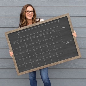 Chalkboard Calendar for Not Personalized | Large Wall Calendar | Reusable Calendar | Calendar Planner |