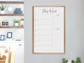 Weekly Meal Planner, Framed Dry Erase Weekly Calendar on Whiteboard, Personalized Weekly Planner For Office or Home, Grocery List,To Do List