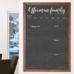 Wall Calendar | Family Command Center | To do list | Reusable Calendar | Perpetual Calendar | #36154
