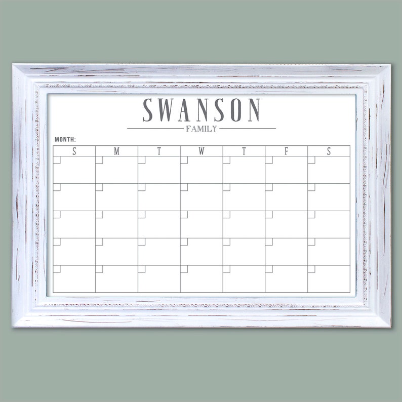 Large Wall Calendar 24 x 36 reusable calendar dry erase Etsy