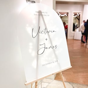 Gepersonaliseerde bruiloft welkom teken mat acryl | Aangepaste trouwsignage voor receptie of ceremoniedecor