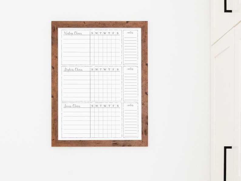 Personalized chore chart | 18x24 | chore chart for kids | chore board #1898 image 9