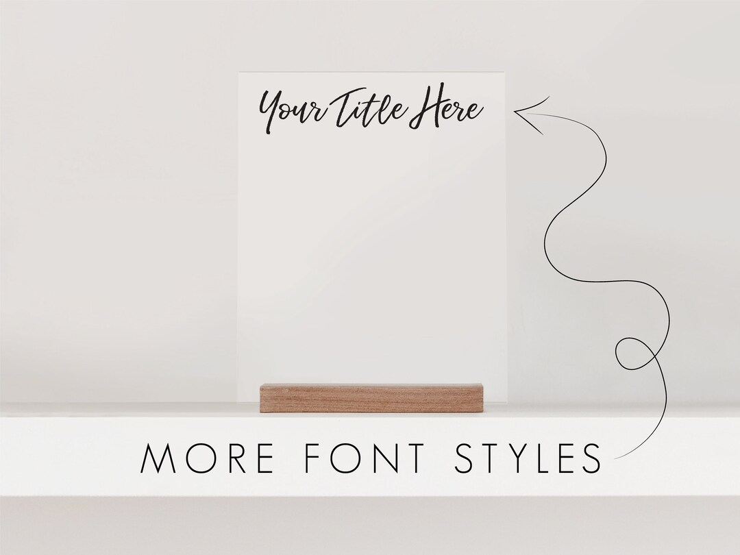 Personalized Acrylic Notes Board for Desktop Dry Erase Board Memo Board