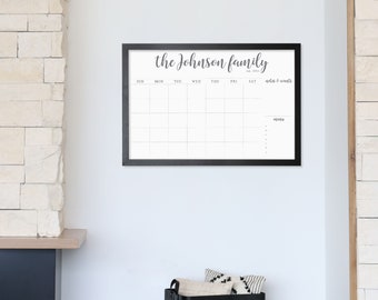 Large 24x36 Calendar | Framed Calendar | Dry erase board | #36208