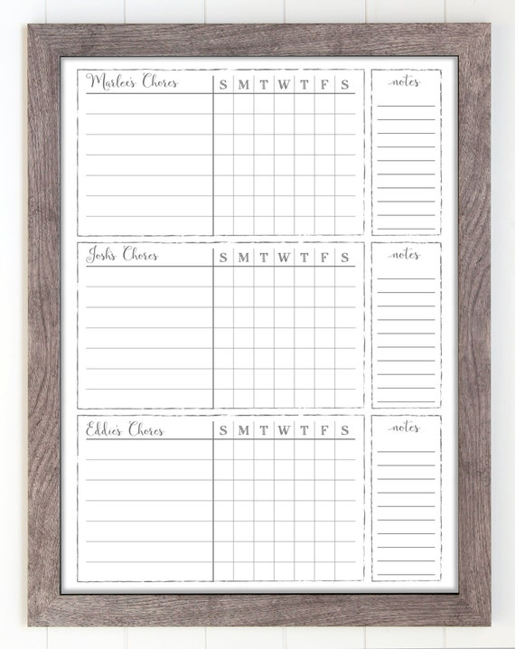 Personalized Chore Chart