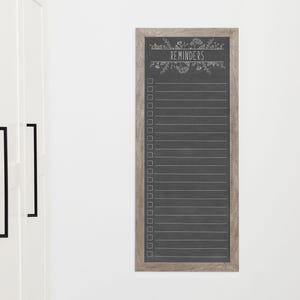 Large Framed To Do Checklist Chalkboard Style Dry Erase Board for Wall for home office decor