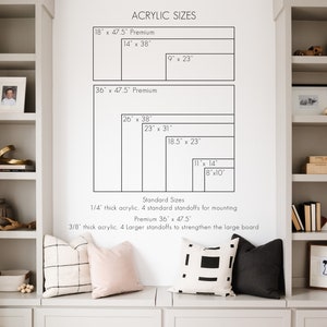 Personalized Acrylic Calendar for Wall in home 2024 Calendar Reusable for Wall Acrylic Family Planner Wall Calendar Dry Erase Calendar image 7