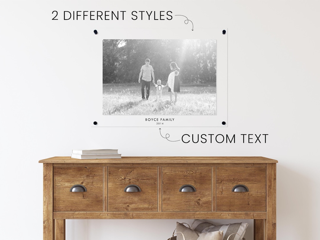 Personalized Acrylic Picture Frame With Custom Printed Text - Etsy