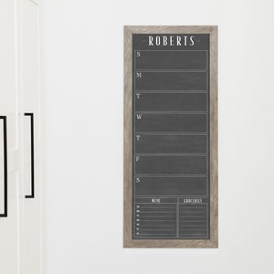 14x36 Weekly Planner | Dry-Erase Chalkboard Planner Calendar, Organize Schedule Board