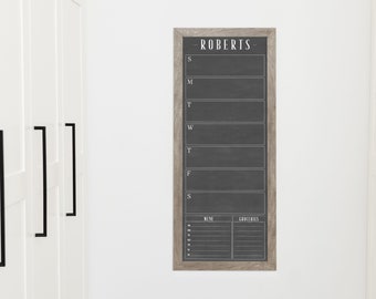 14x36 Weekly Planner | Dry-Erase Chalkboard Planner Calendar, Organize Schedule Board