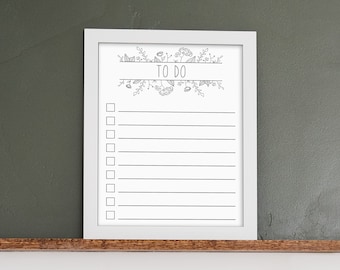11x14 Framed To do Checklist | Whiteboard | dry erase board | to do list for wall | framed to do list