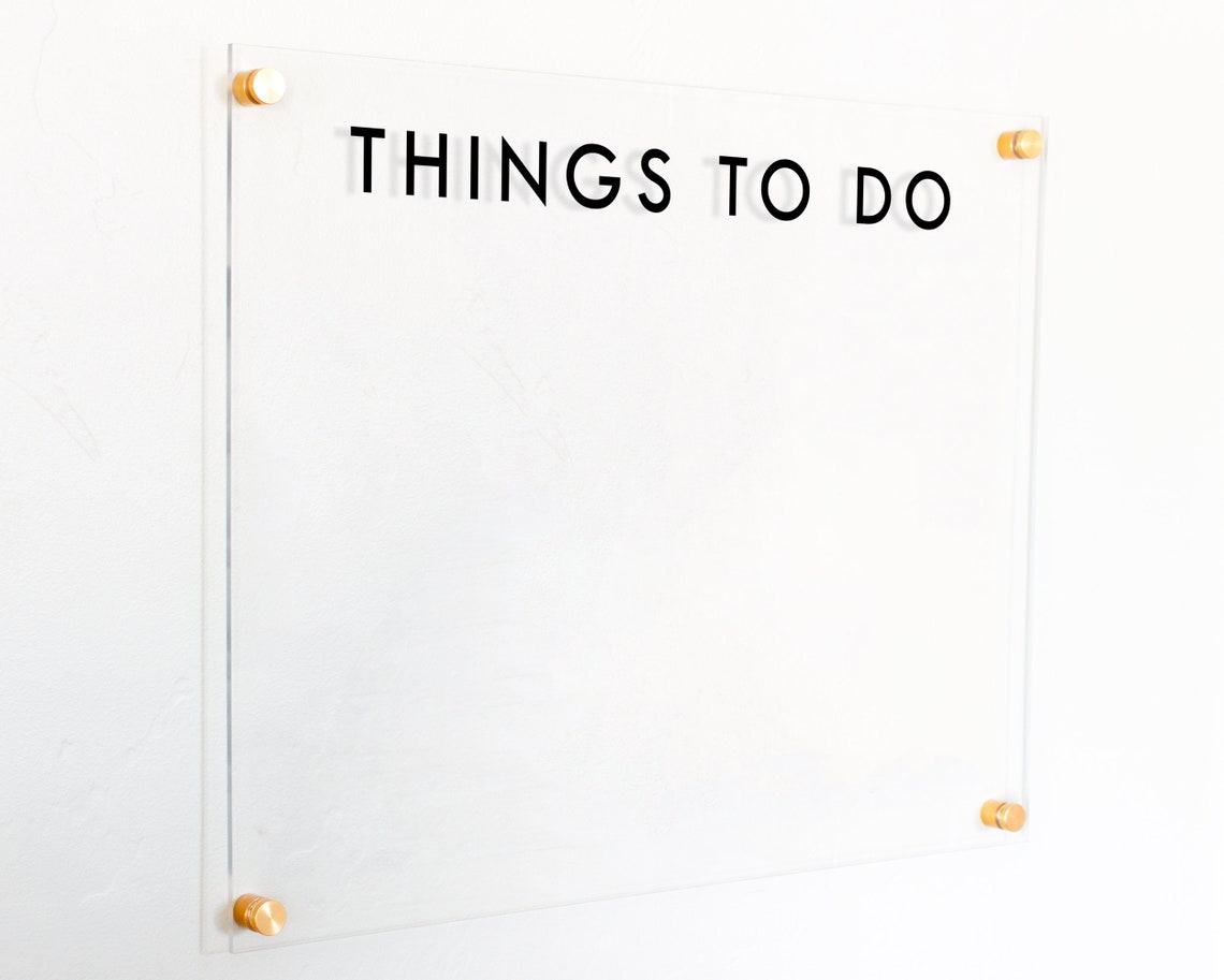 Customized Memo Board Clear Acrylic Message Board Modern Etsy
