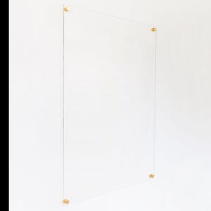 Blank Acrylic Dry Erase Board, 2026 Vision Board, 1/4" Thick Clear Writing Board, Floating Message Board, Wall Mounted Notes Board