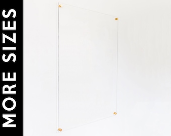 Blank Acrylic Dry Erase Board, 2026 Vision Board, 1/4" Thick Clear Writing Board, Floating Message Board, Wall Mounted Notes Board