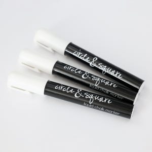 Reversible Tip Chalk Pens 3 pack - White reversible tip liquid chalk (round and chisel) markers, Fine Tip or Multi Tip Markers FREE SHIPPING